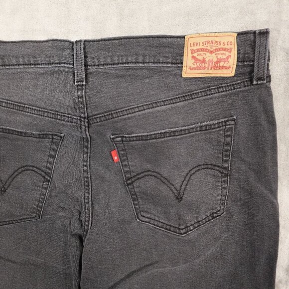 Levi's jeans Wedgie Straight women's 20W vintage black denim red tab - Picture 11 of 14